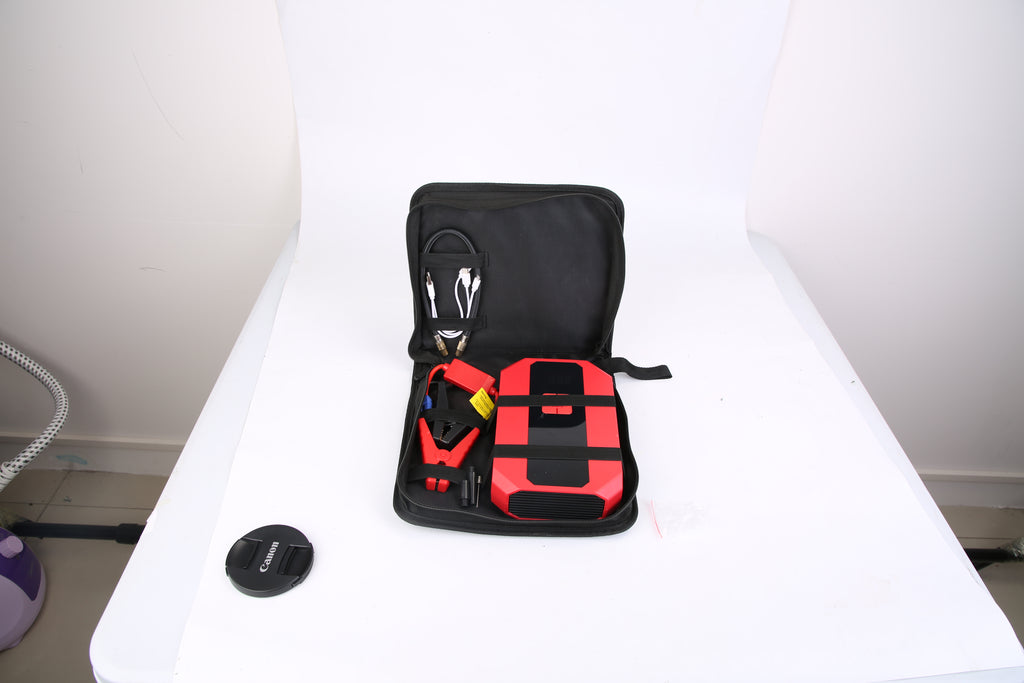 vroomtech™ 4 in 1 power bank/ compressor/ jump starter/ led flashlight- 20000 mAh.