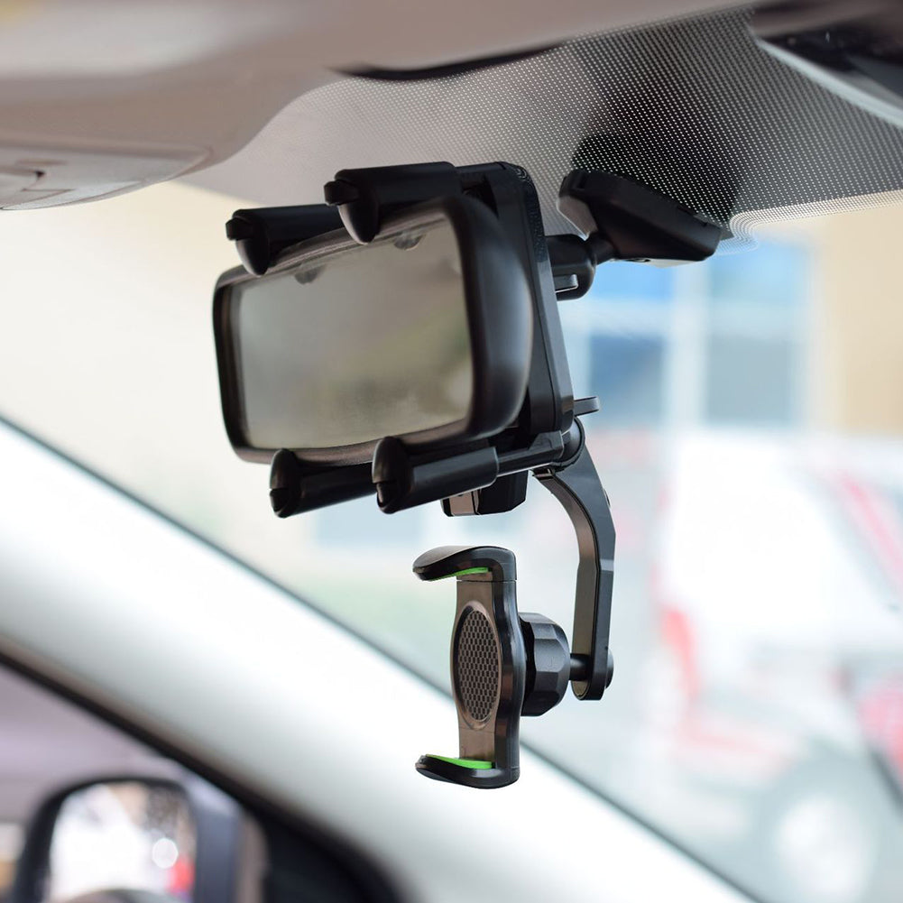 vroomtech™ rearview mirror car phone holder (universal mount)