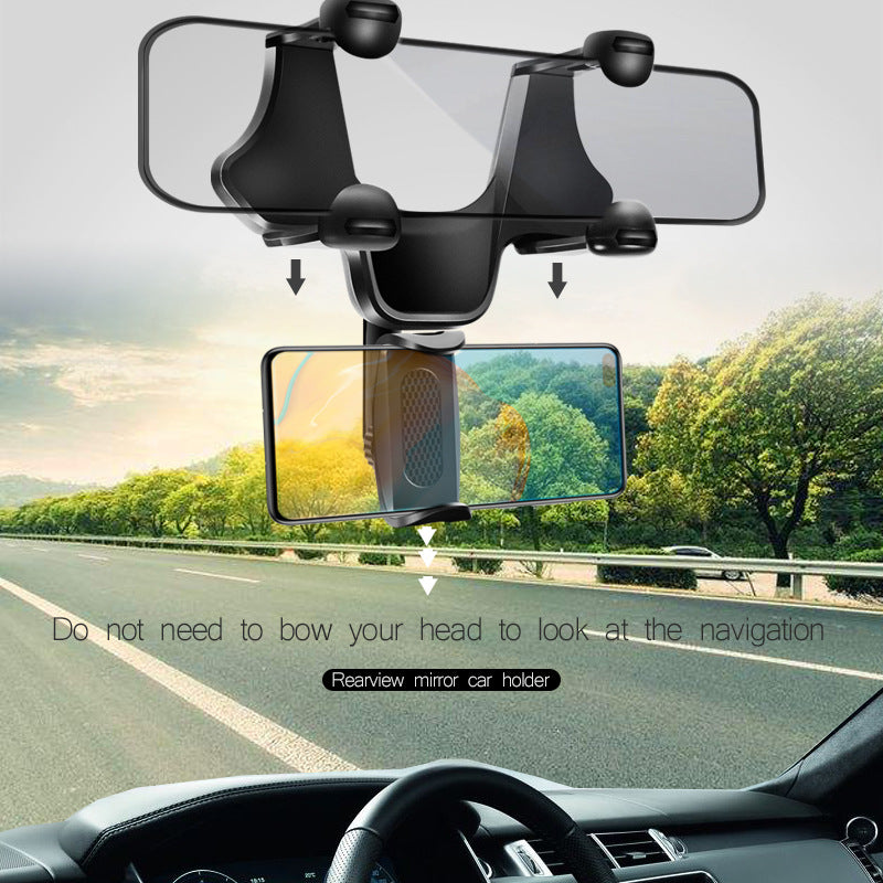 vroomtech™ rearview mirror car phone holder (universal mount)